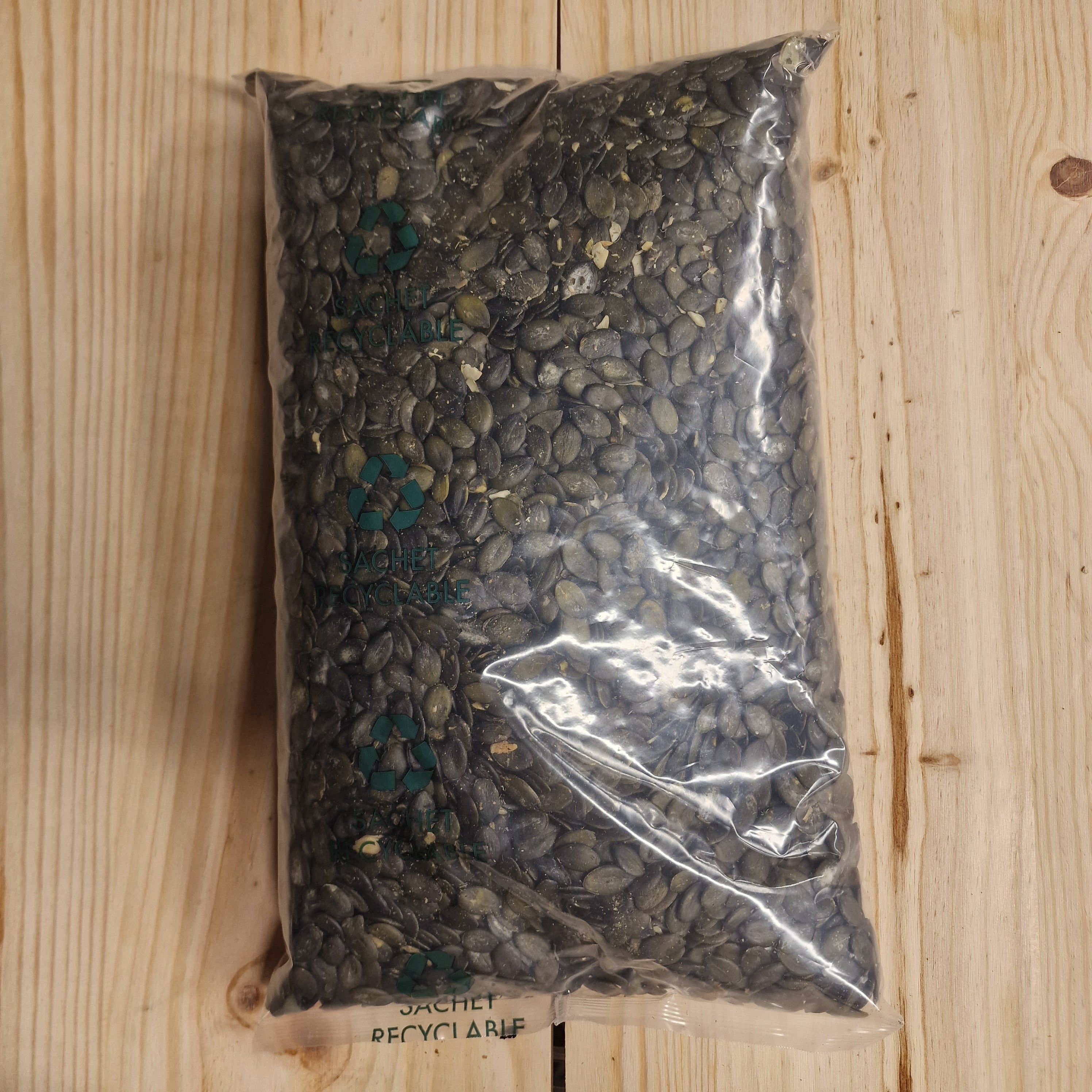 Graines de courge biologique en sachet recyclable 2.5 kg