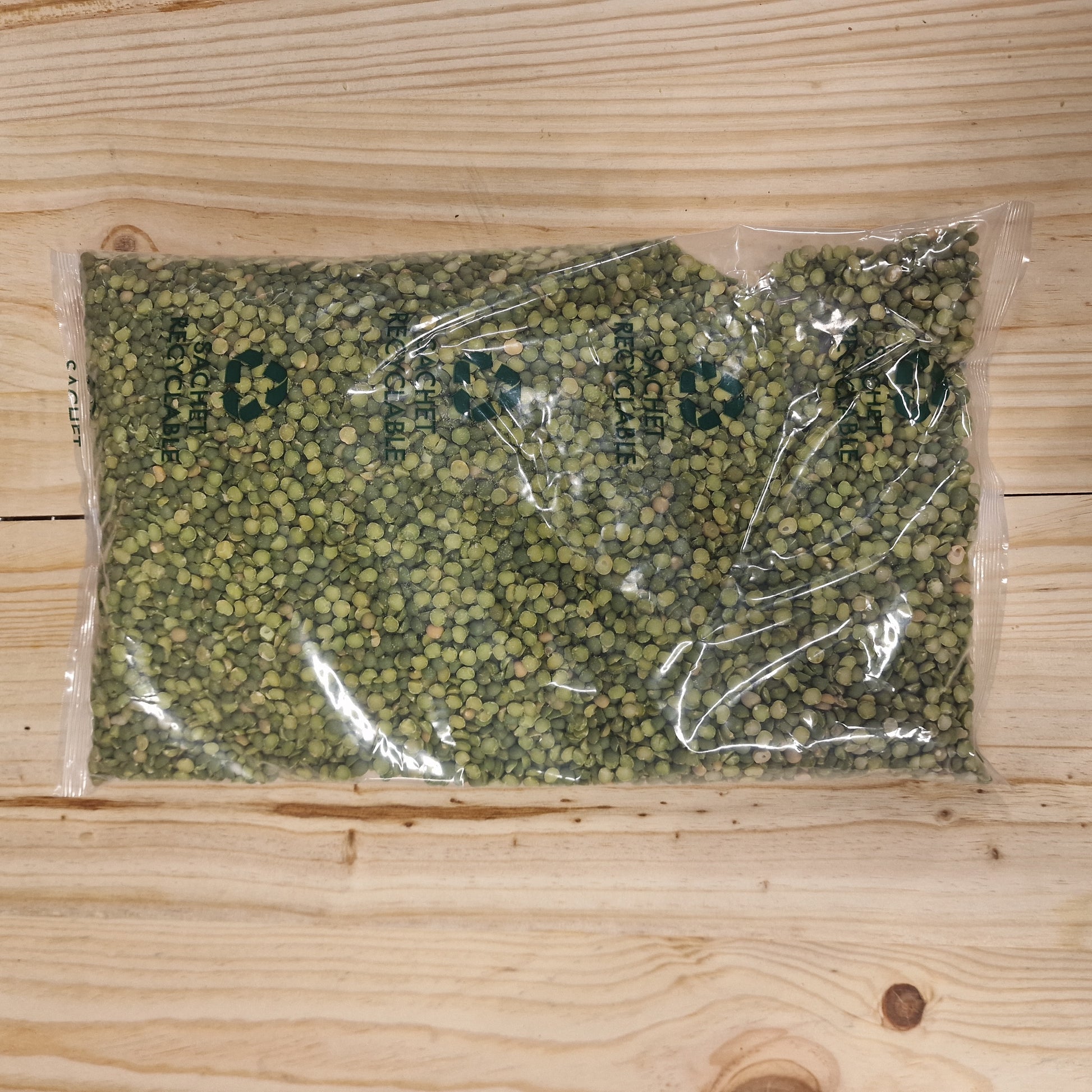 Pois cassées biologique en sachet recyclable de 2.5 kg