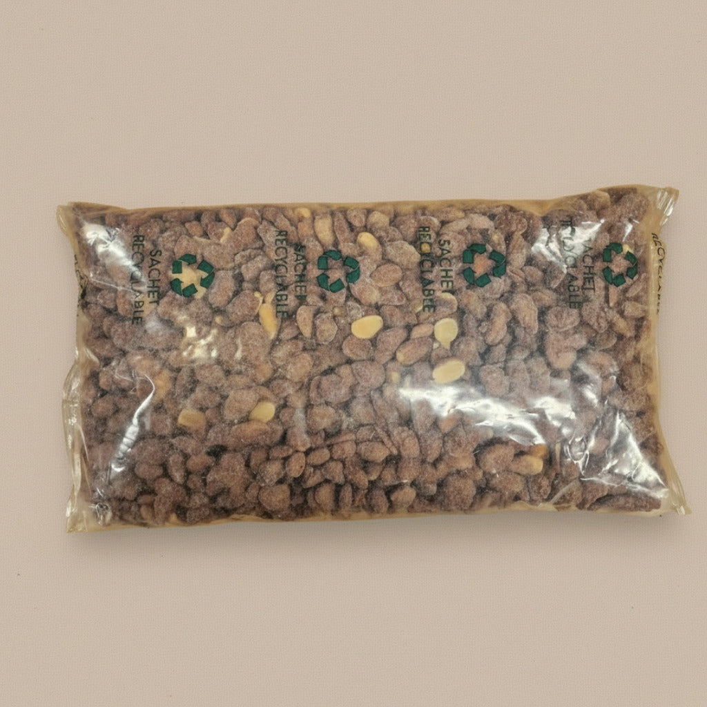 Amandes caramélisées biologiques en sachet recyclable 2,5 kg