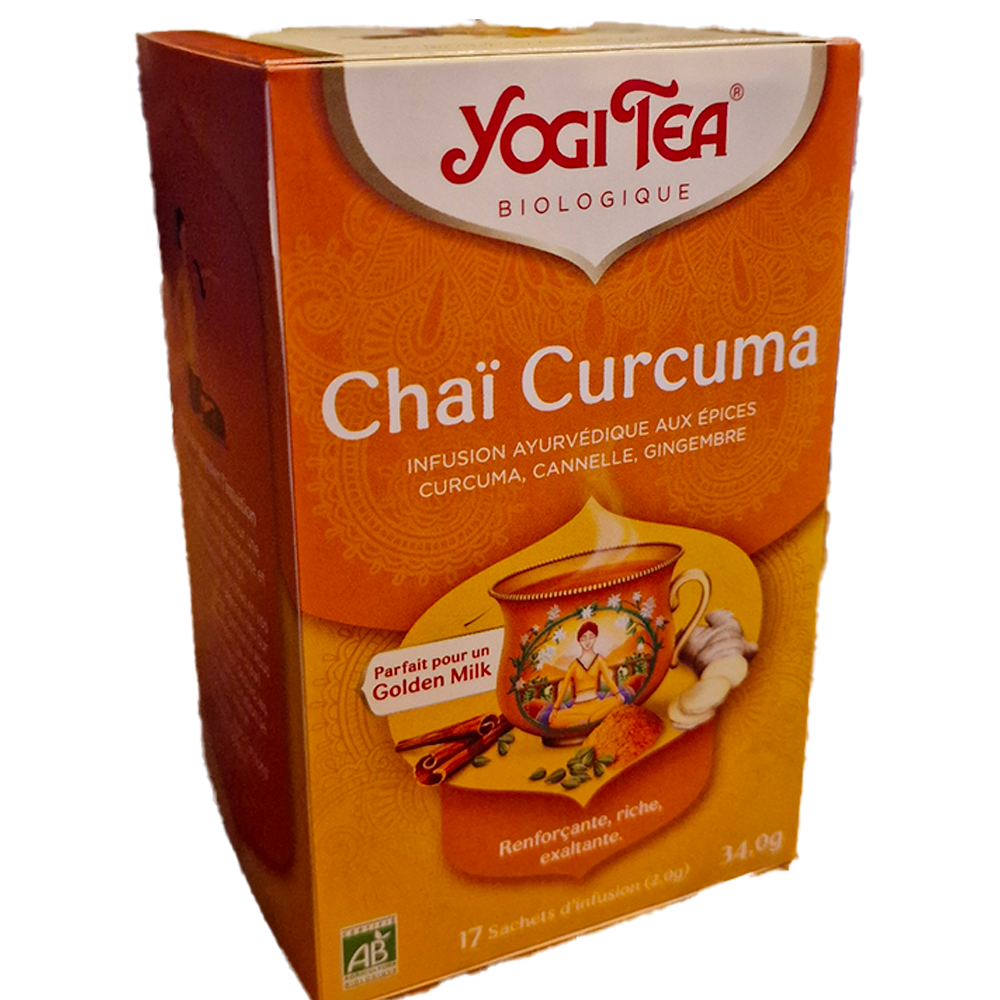 Infusion chai curcuma yogi tea biologique