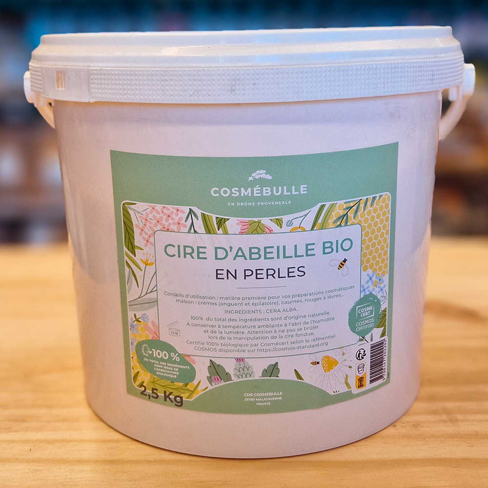 Cire d’abeille bio en perles – Cosmétique & DIY – 2,5 kg