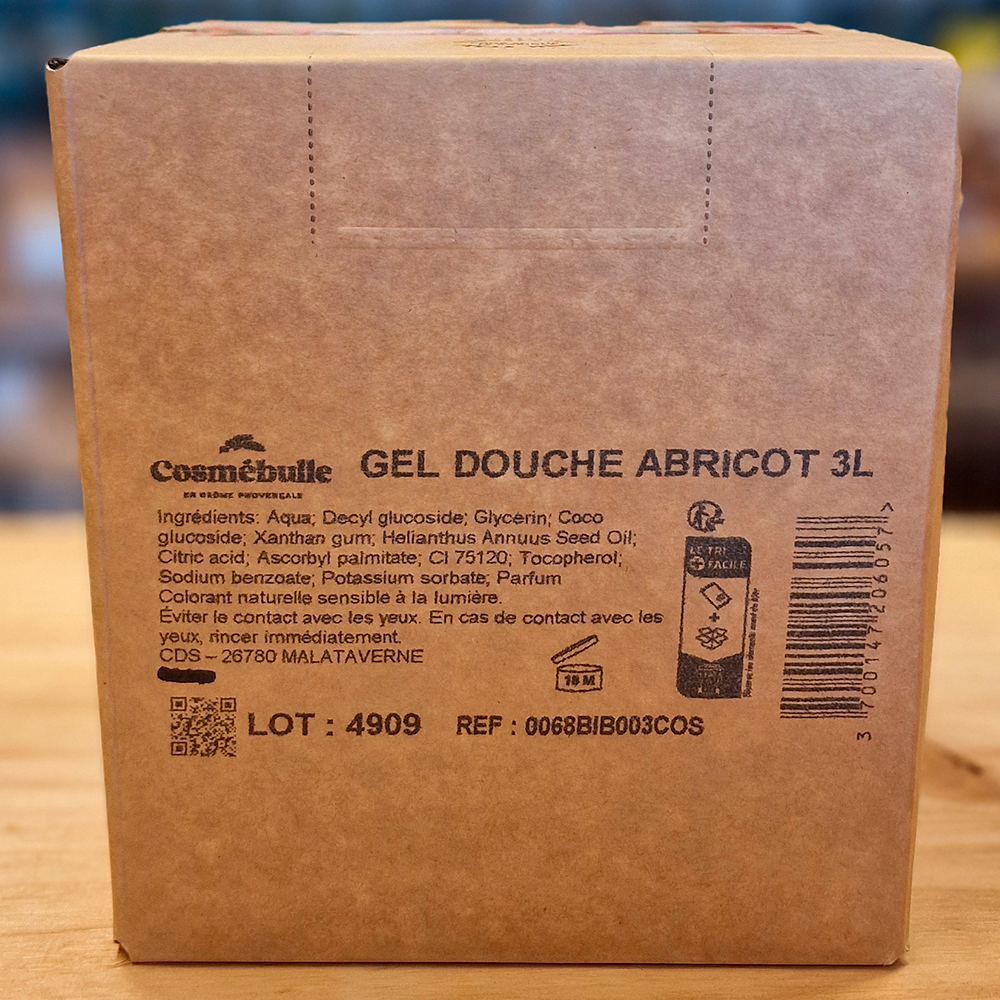 Gel Douche Abricot 3L – Certifié naturel – Format Économique & Écoresponsable ingredients