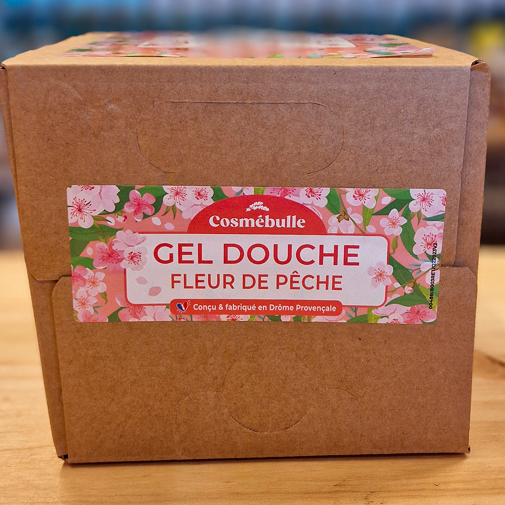 Gel Douche Fleur de Pêche Bio – Certifié COSMOS Organic – Format Économique 3L 2