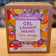 Gel Lavant Mains Citron & Orange Bio – Certifié COSMOS Natural – Format Économique 3L