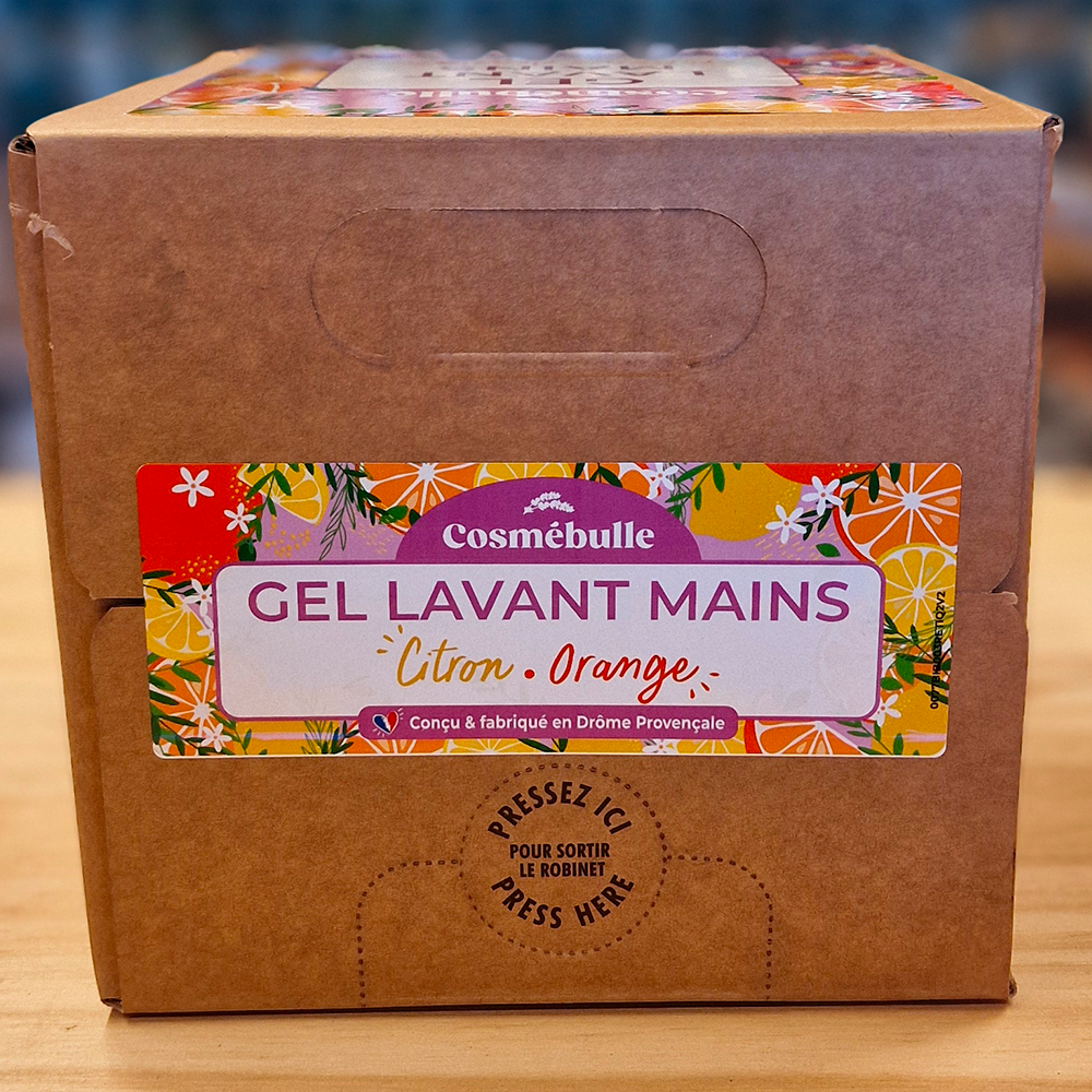 Gel Lavant Mains Citron & Orange Bio – Certifié COSMOS Natural – Format Économique 3L page 2