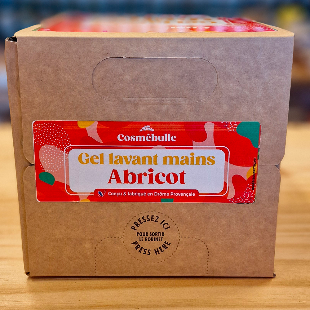 Gel Lavant Mains Abricot – 99 % d’ingrédients d’origine naturelle – Format Économique 3L 2
