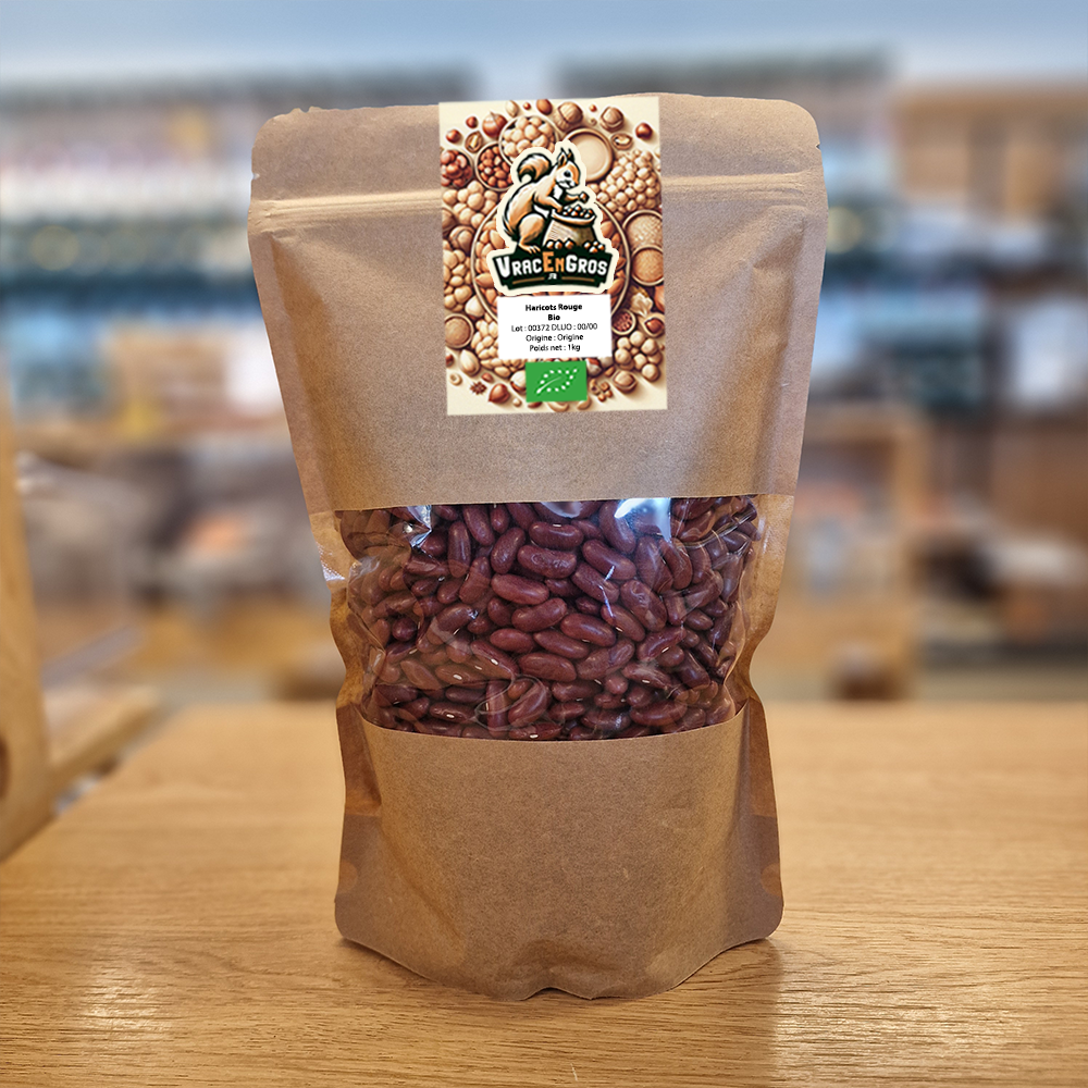Haricots rouge biologique en sachet kraft