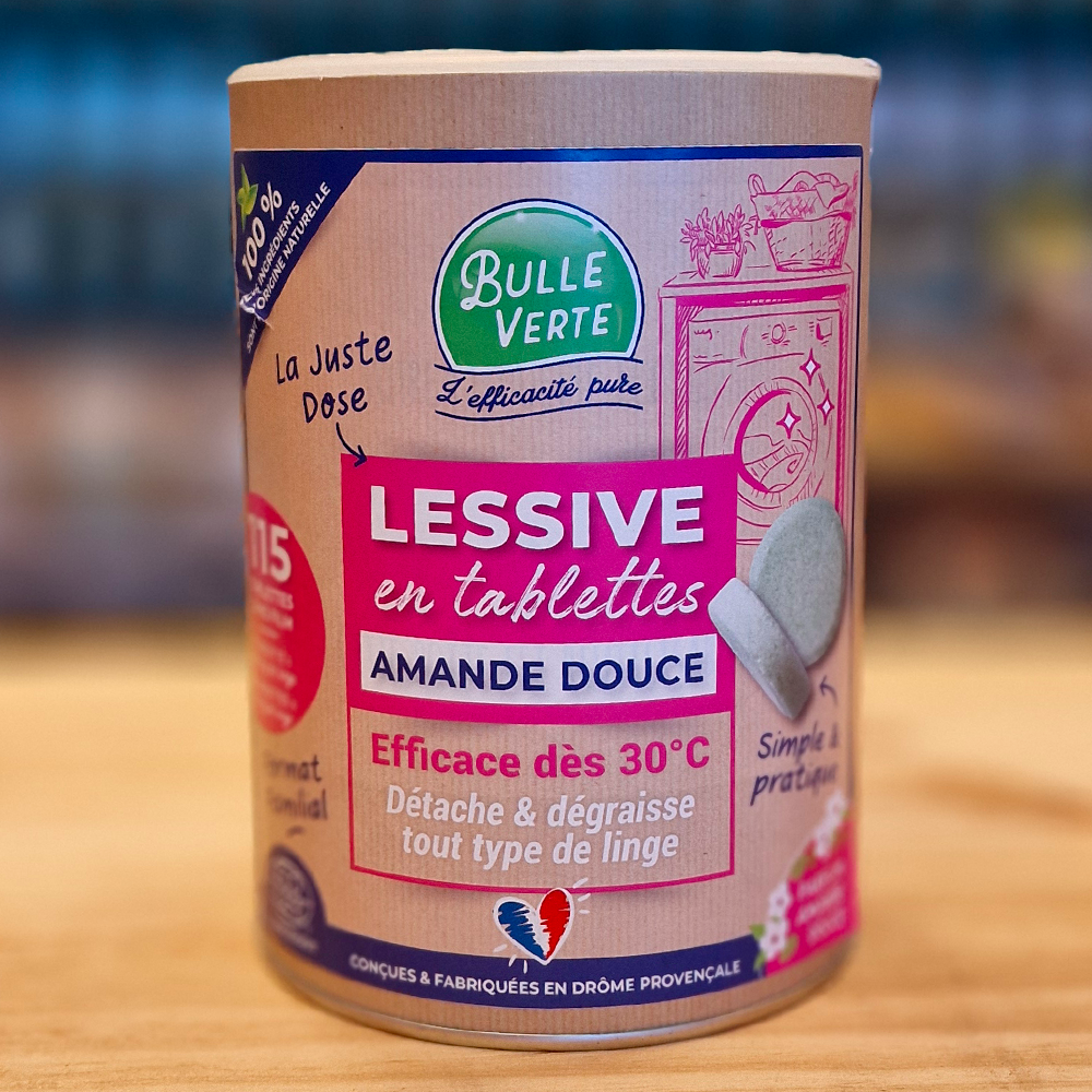 Lessive en tablettes amande douce 115 Tabs, 100% naturelle 