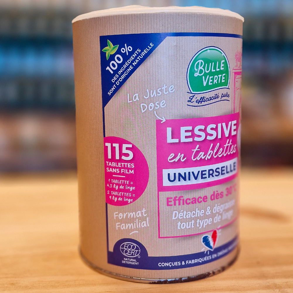 Lessive en tablettes universelle écologique – 115 lavages