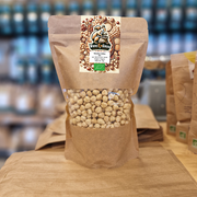 Sachet de noisettes émondées grillées bio en vrac, emballage kraft écologique
