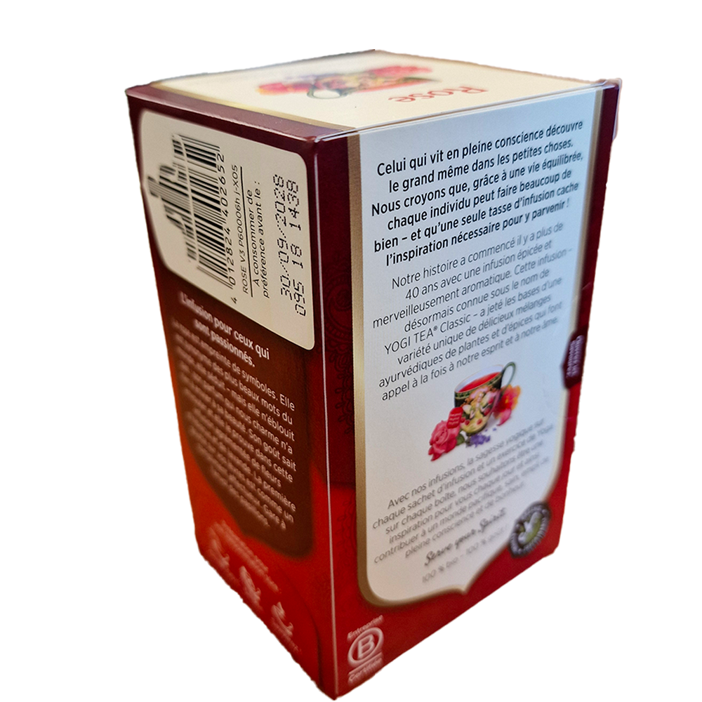 Infusion Rose Yogi Tea biologique verso