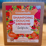Shampoing Douche Grenadine Bio 2-en-1 – Certifié COSMOS Organic – Format Économique 3L