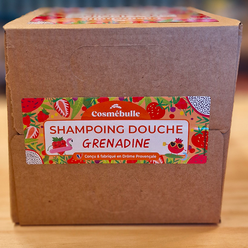 Shampoing Douche Grenadine Bio 2-en-1 – Certifié COSMOS Organic – Format Économique 3L 2