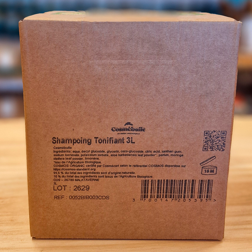 Shampoing Tonifiant Moringa – Certifié bio – Format Économique 3L ingredients