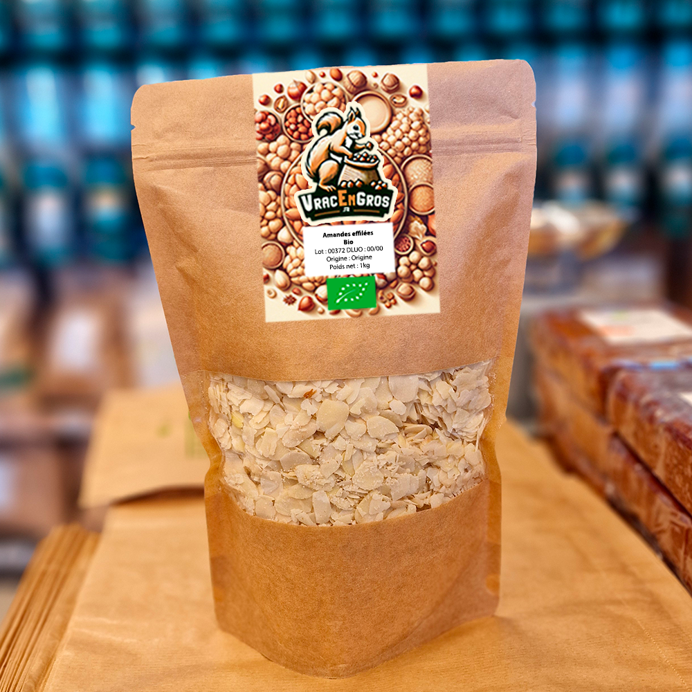 Amandes effilées biologique en sachet kraft