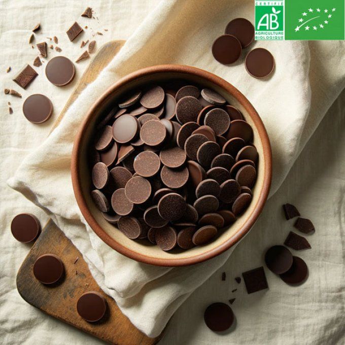 Palets de chocolat Noir 72% BIO EQUITABLE