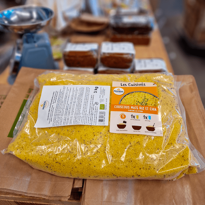 Couscous Maïs Riz Chia Citron Bio en Vrac
