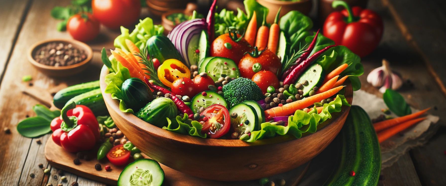 Salade gourmande avec des graines de chanvre