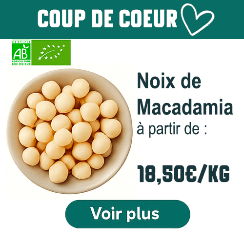 Noix de Macadamia bio à partir de 18,50€/kg